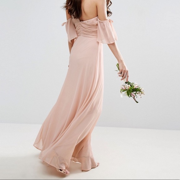 ASOS Wedding One Shoulder Maxi Dress - Picture 2 of 3